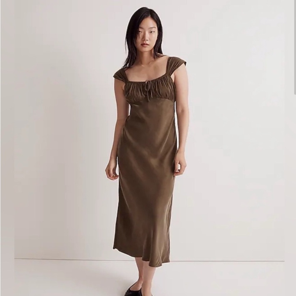 Madewell square neck midi dress size 4